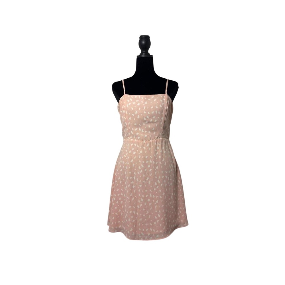 Lola Grace Mini Dress Women Size M Pink Very Good Tie Strap Smocked Back